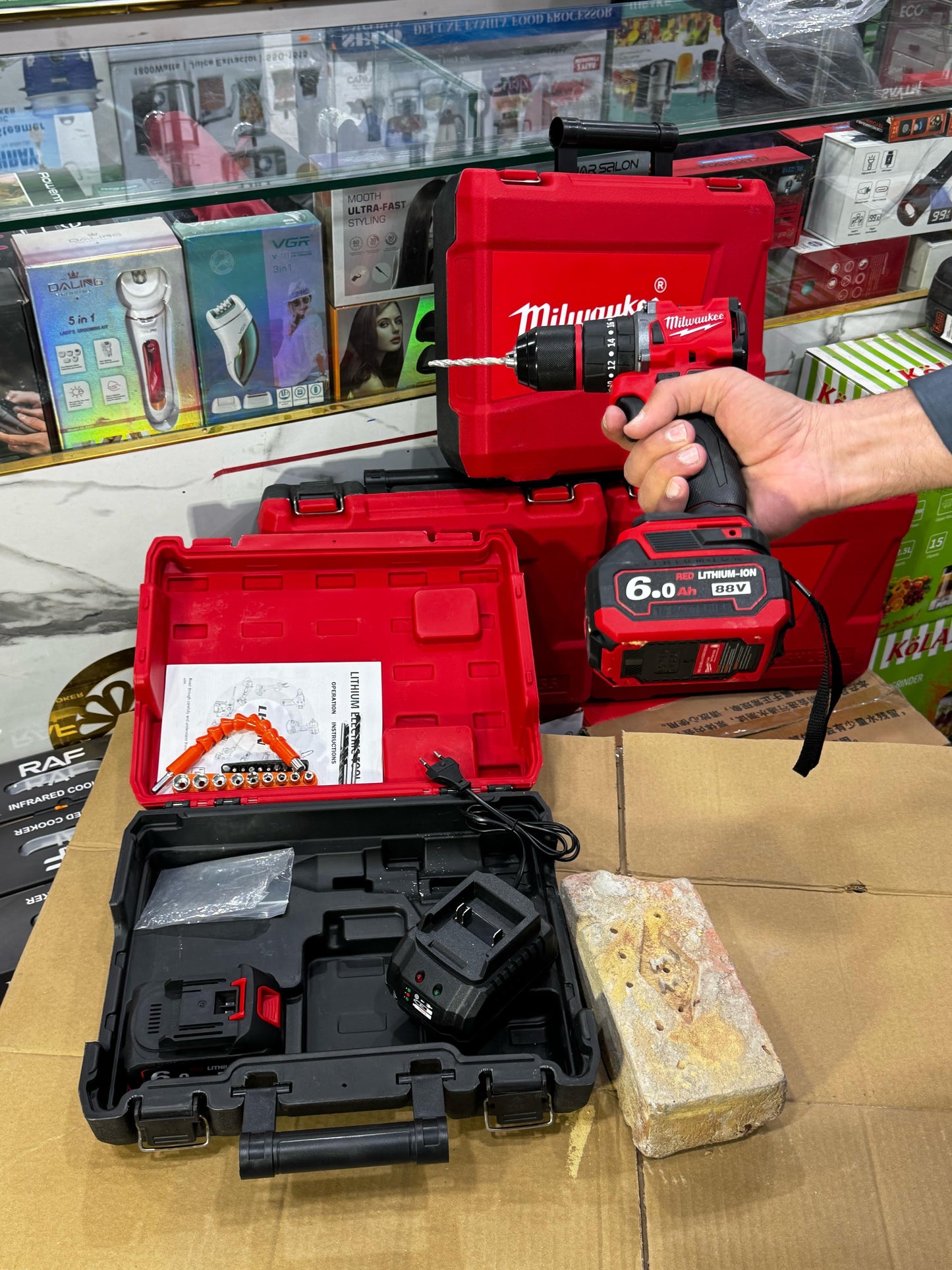 Lott imported Milwaukee Drill machine tools. 88V Double Battry High Quality