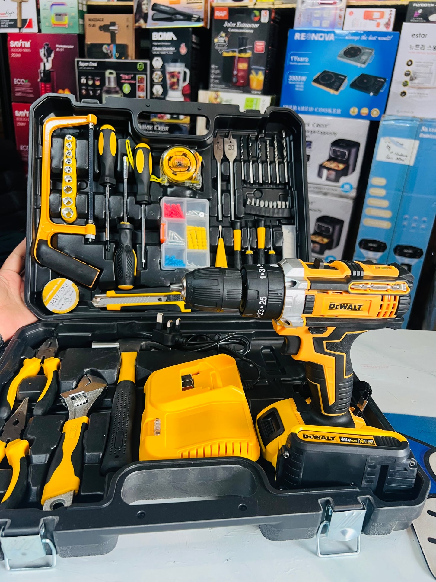 Lott Imported 117 pieces Drill machine. Power tools set . High Quality tool kit