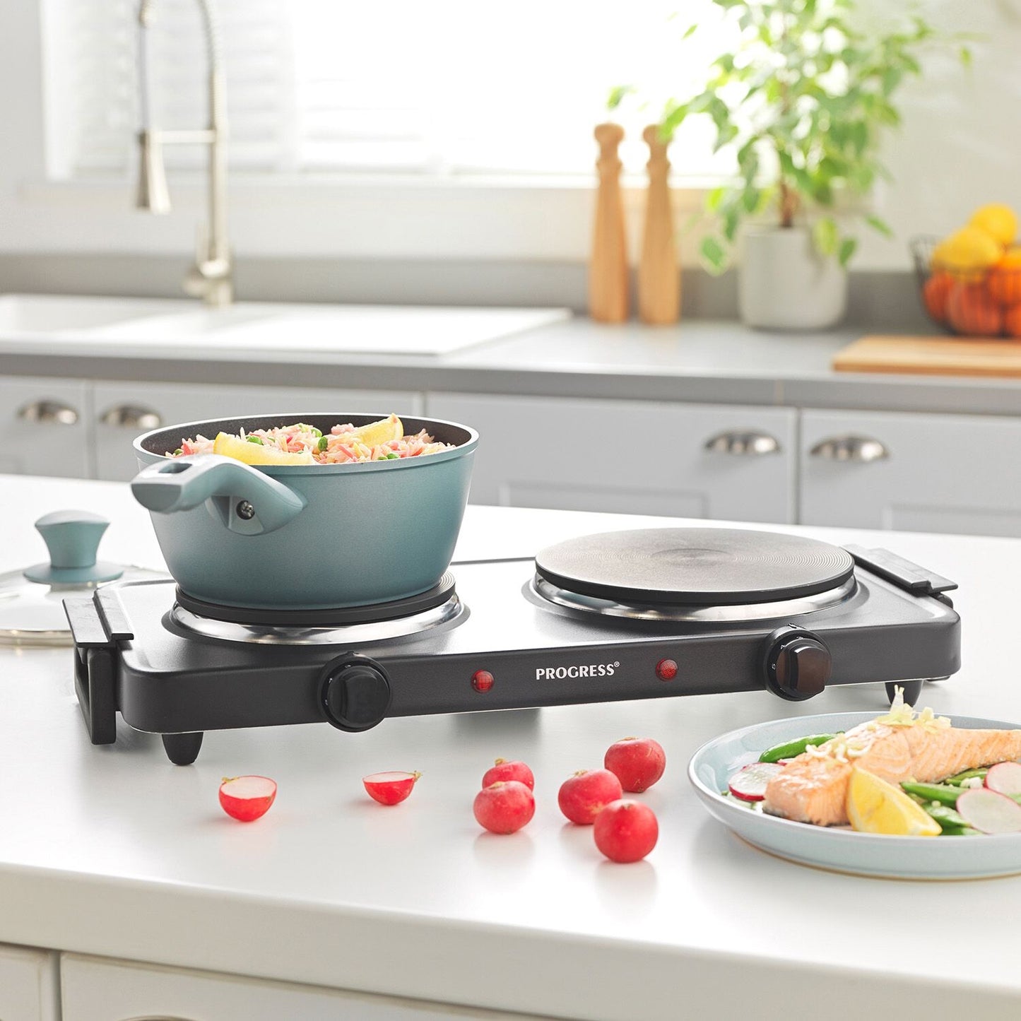 Orginal UK Lott Progress Double Hotplate. Stainless steel. 2500 Watt high quality