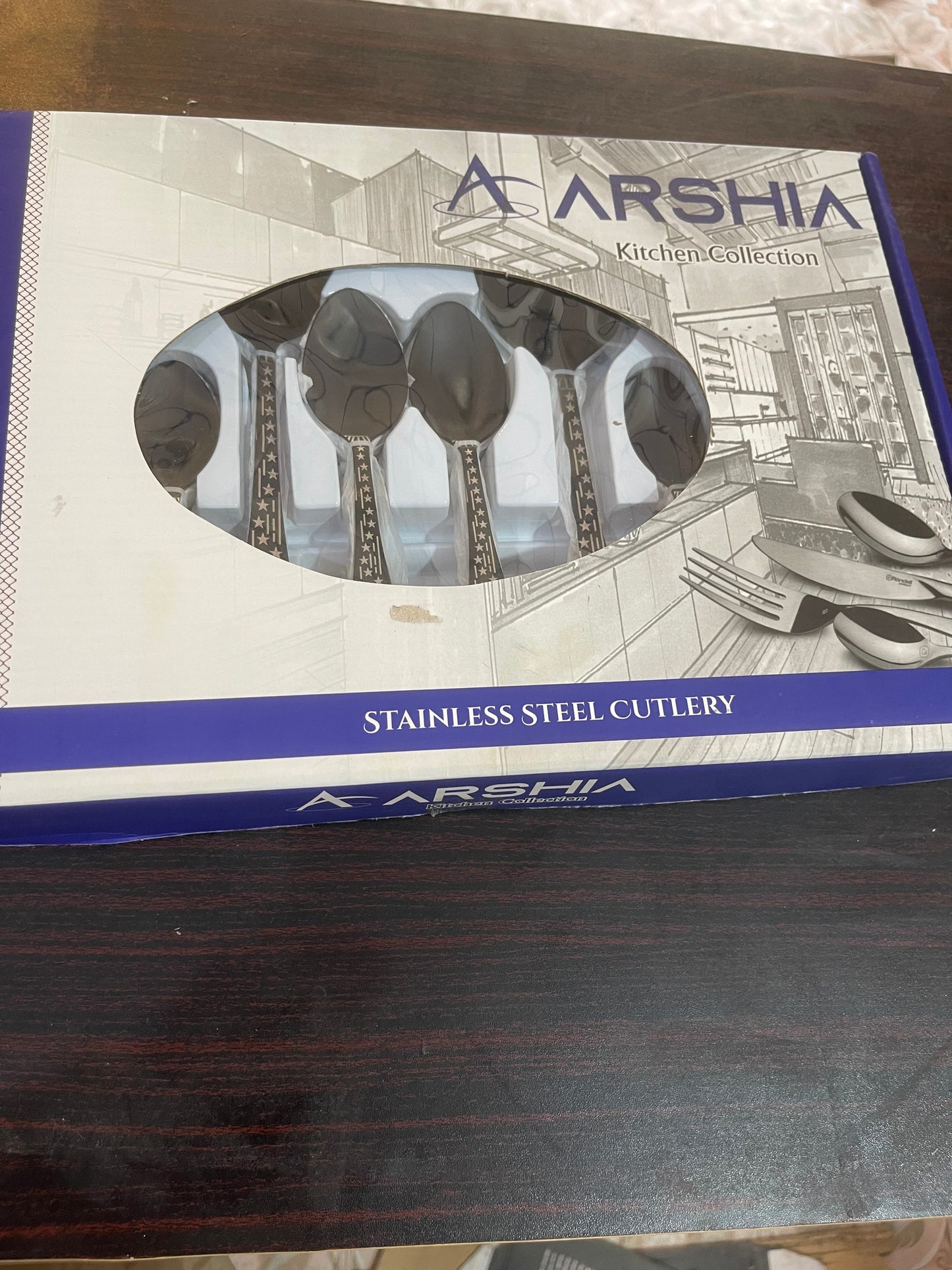 Orginal Arshia Brand . Stainless steal 53 piece Cutlary set . For 12 person High quality