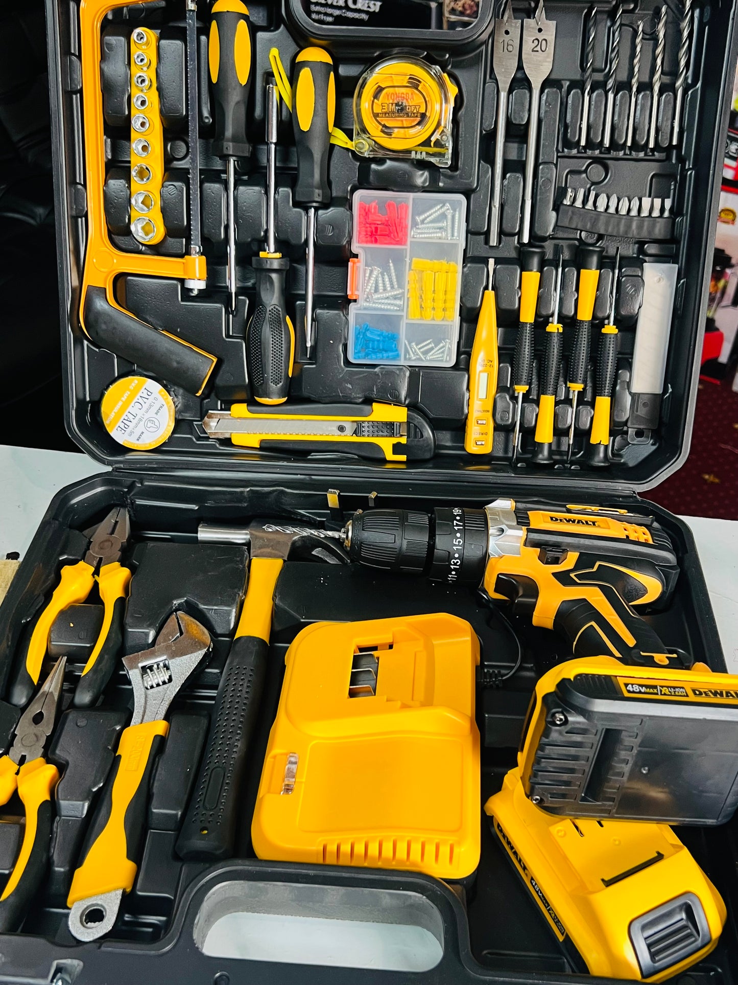 Lott Imported 117 pieces Drill machine. Power tools set . High Quality tool kit