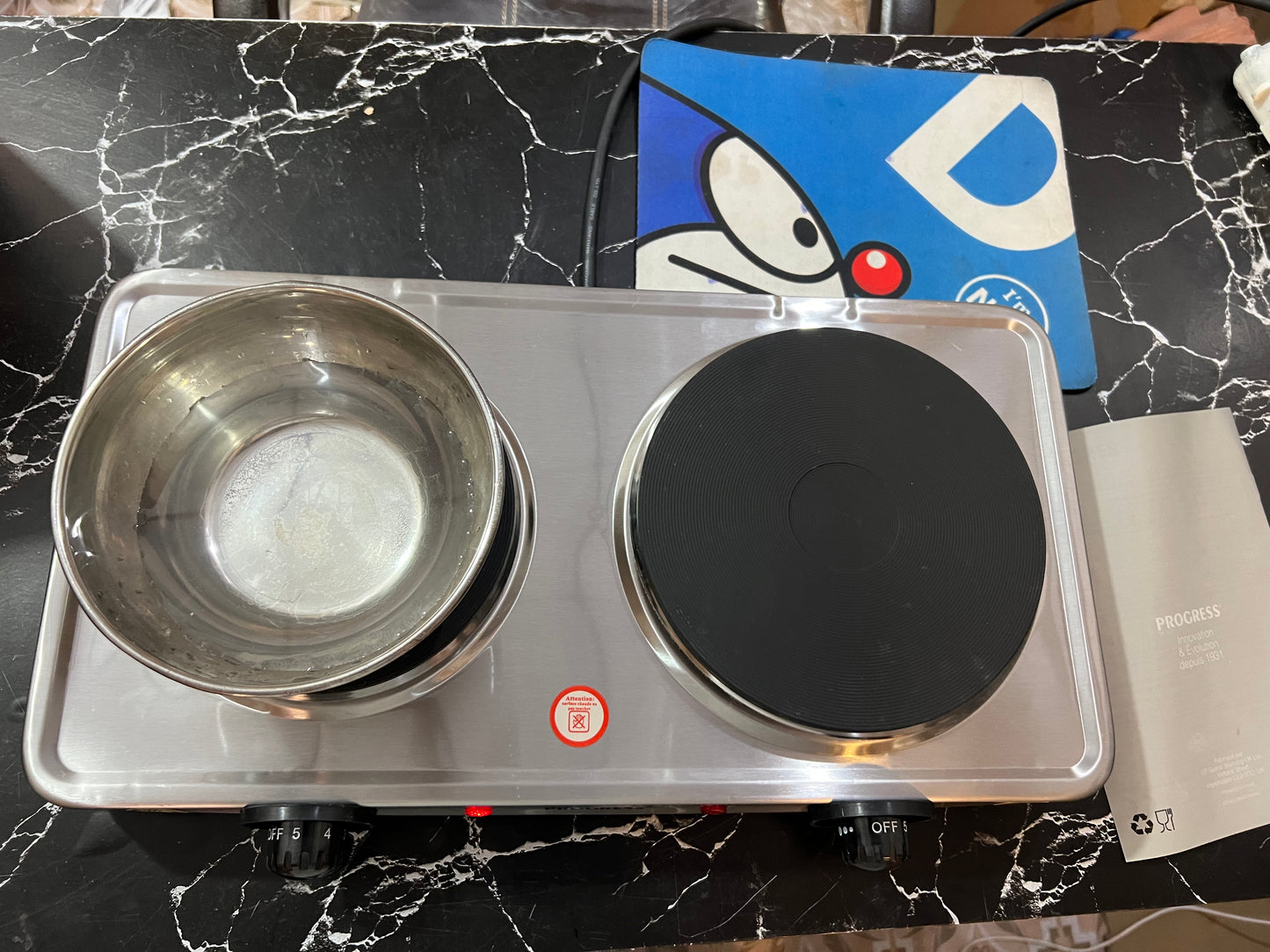 Orginal UK Lott Progress Double Hotplate. Stainless steel. 2500 Watt high quality