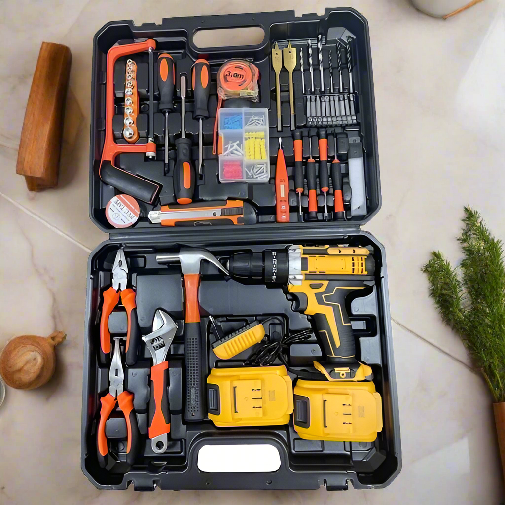 Lott Imported 117 pieces Drill machine. Power tools set . High Quality tool kit