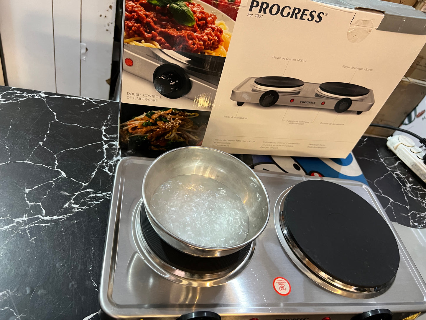 Orginal UK Lott Progress Double Hotplate. Stainless steel. 2500 Watt high quality
