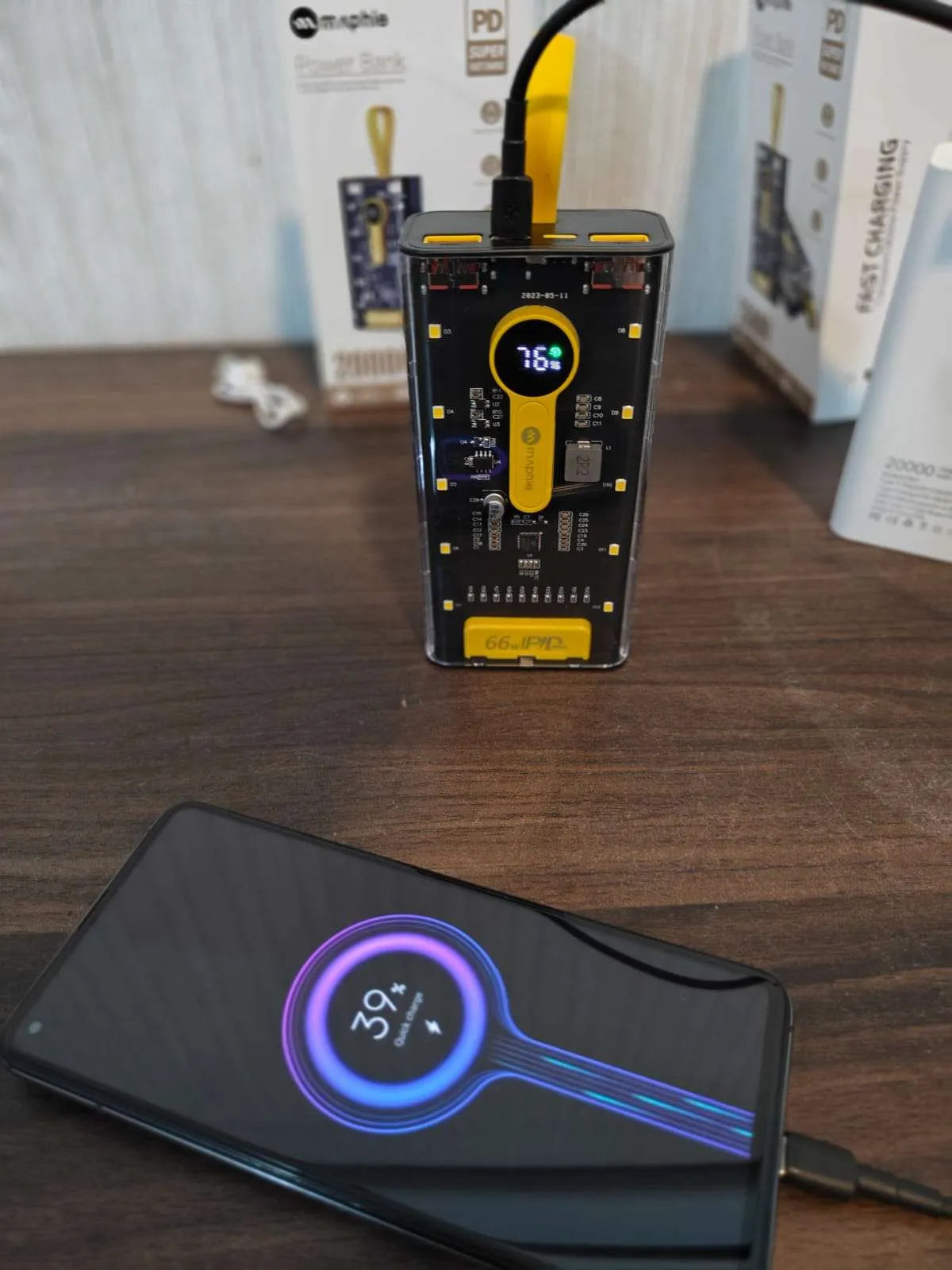 20000mah Power Bank 66W Super Fast Charging PD Power bank with Night Light.