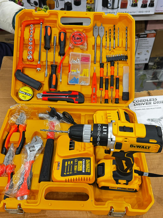117 Pcs 36V Commercial Drill Tool Box
