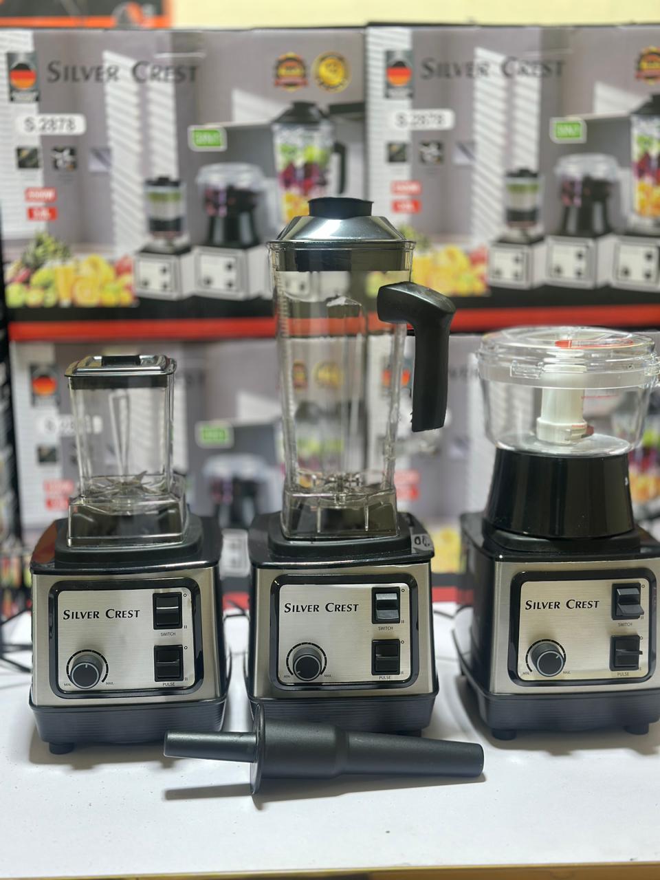 New 3in1  Heavy Duty  Silver Crest Commercial Blender 5500W Blender High Quality Pure Copper Motor Blender